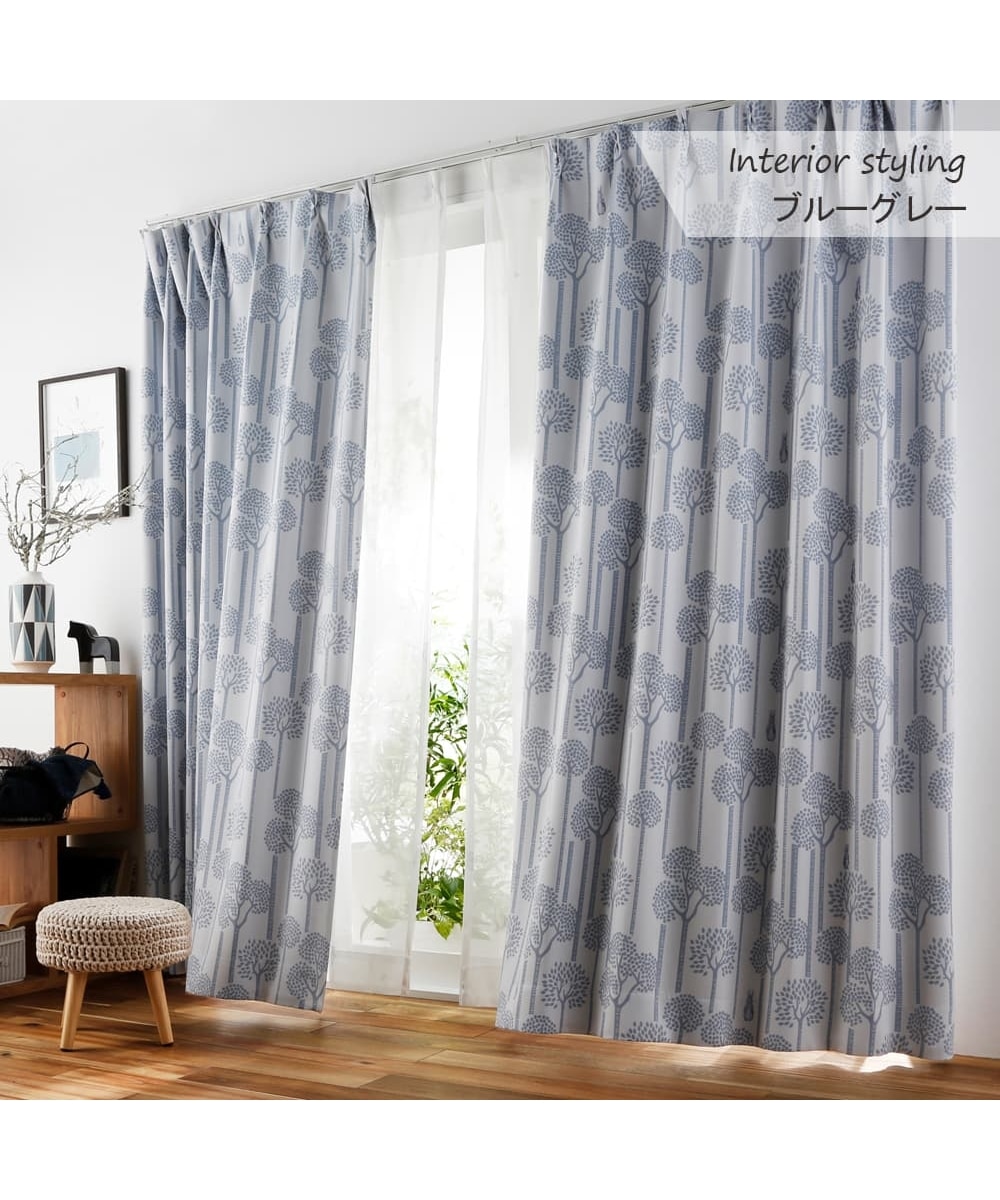 ピーターラビット(TM)】1級遮光カーテン＆レース4枚セット（北欧風