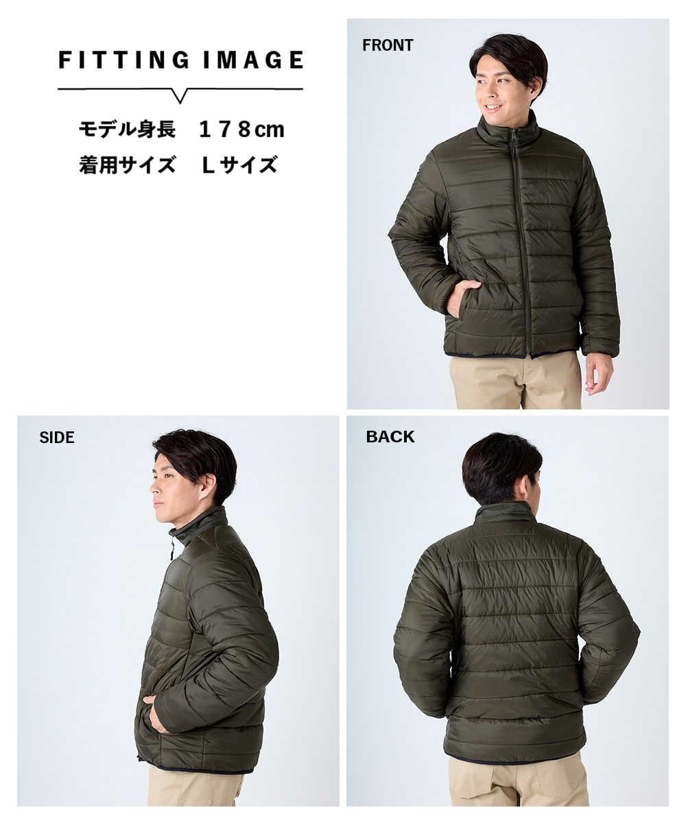 防風リバーシブル中綿×ボアジャケット（吸湿発熱綿入） 通販【ニッセン】