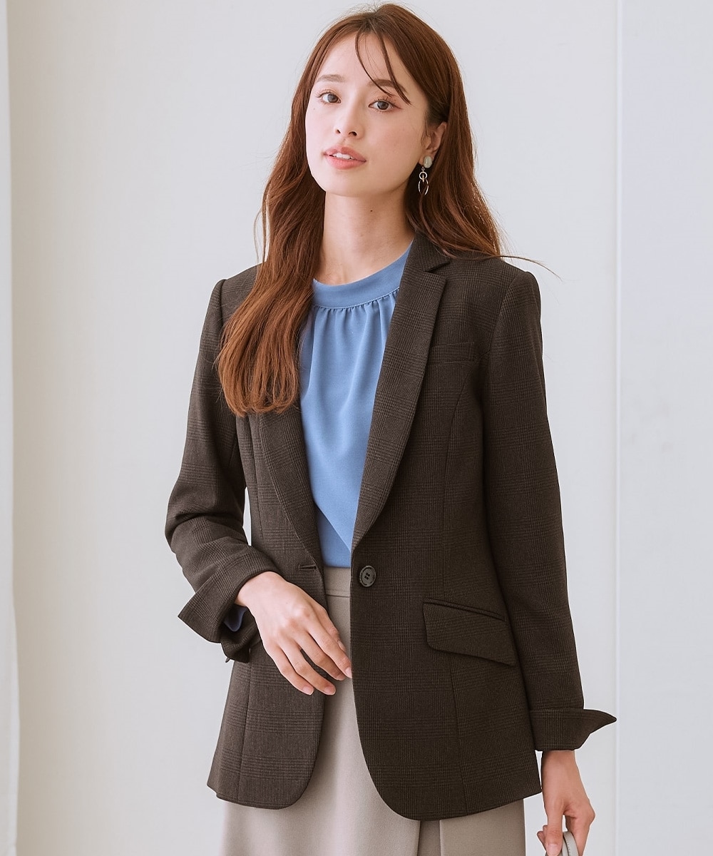 レディーススーツ】洗えるウール調ストレッチセットアップシリーズ