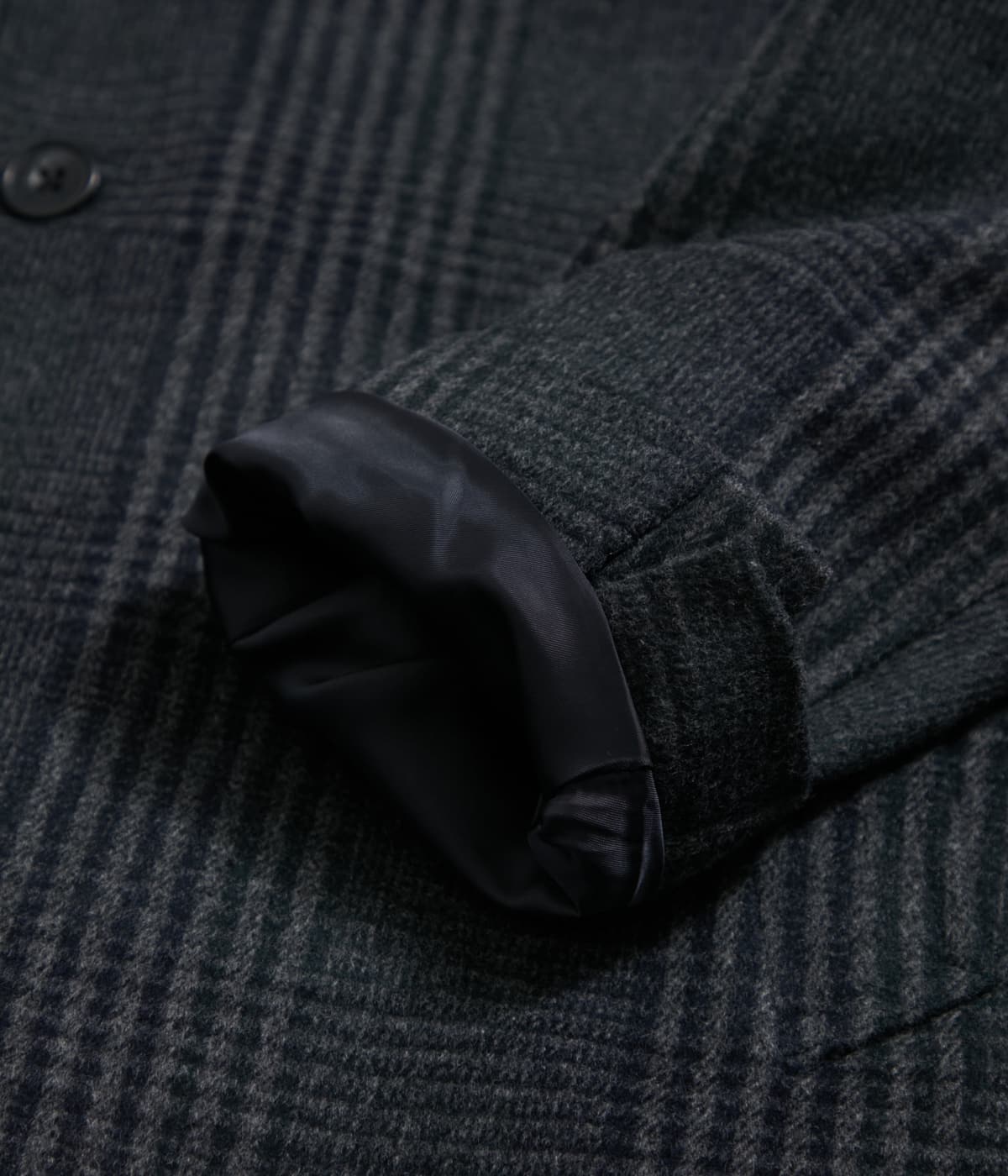 カシミヤ混 チェック ビーバー コンバーチブルカラーコート(11333307