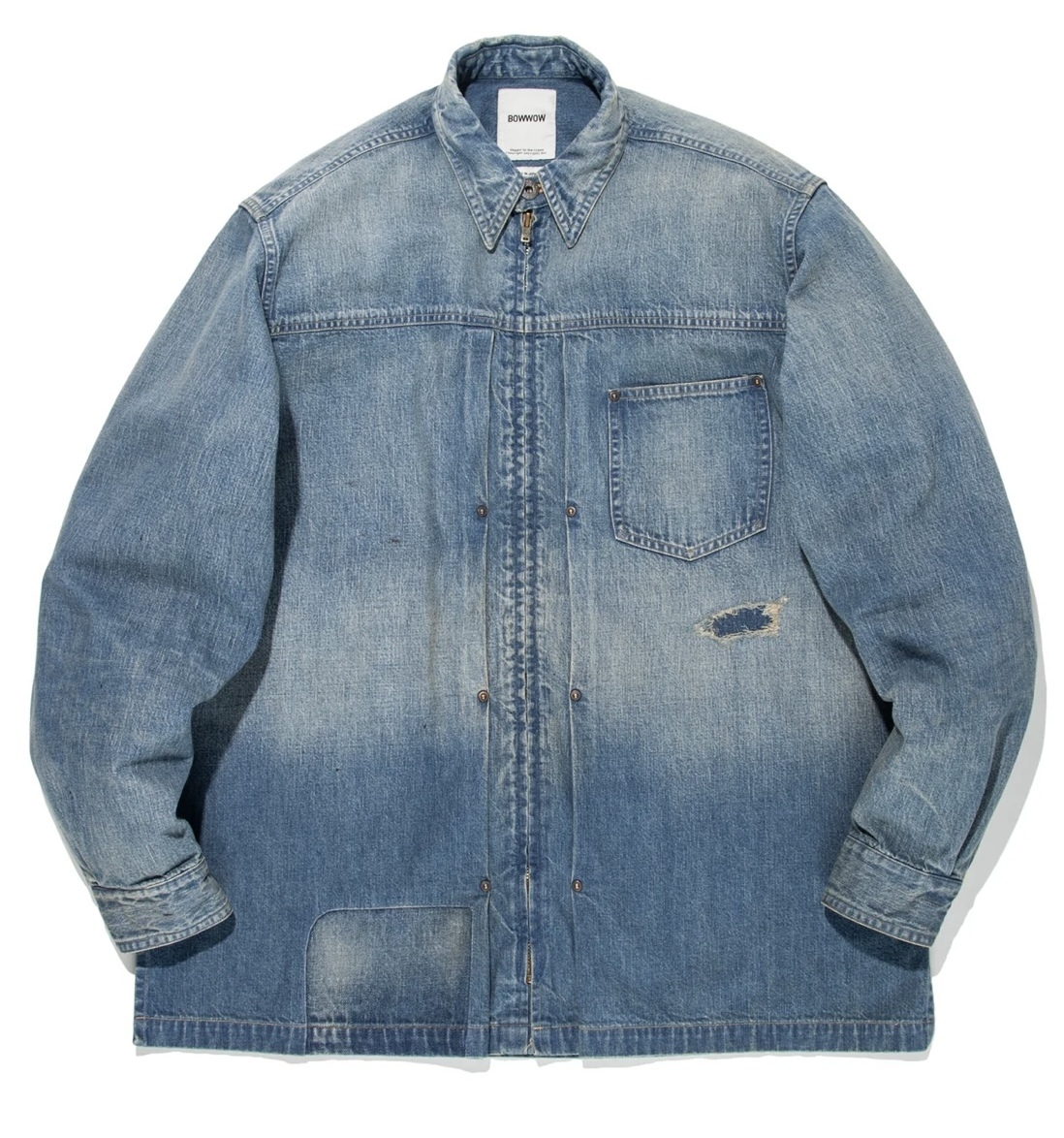 DENIM ZIP WORK SHIRT JACKET デニムジップジャケット-バウワウ 通販