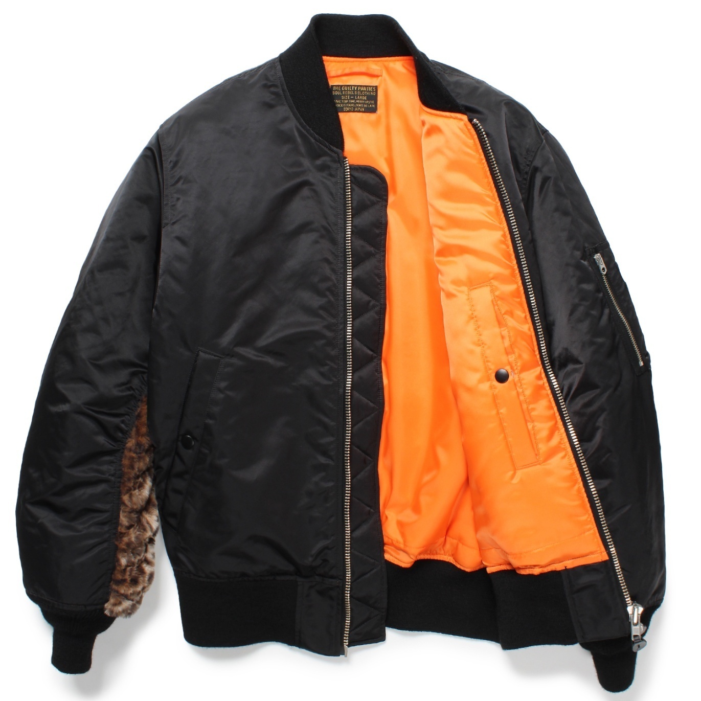 LEOPARD FAUX FUR MA-1 FLIGHT JACKET フライトジャケット-ワコマリア