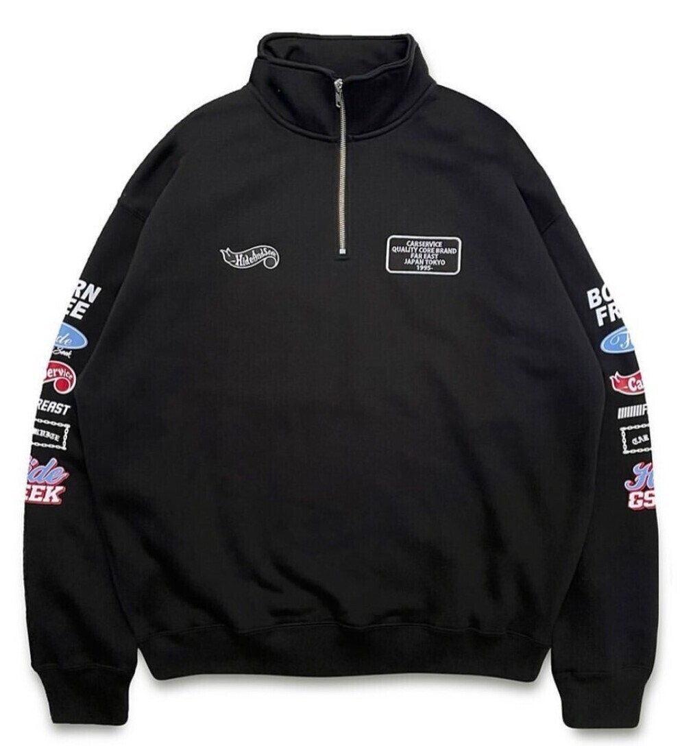 HIDEANDSEEK × CarService Half Zip Sweat ハーフジップスウェット
