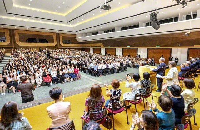 池田先生の初訪問35周年記念 マレーシア全国幹部会 原田会長ら訪問団が