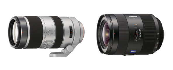 α”用交換レンズ「Gレンズ」 「カール ツァイスレンズ」2本発売