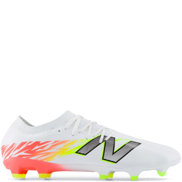 New Balance Furon Pro V8 FG White/Solar WIDE Soccer Cleats - model