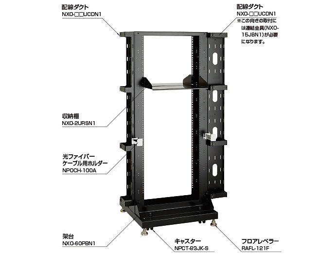 ネットワークオープンラック M5ねじ穴タイプ NX シリーズ NX-28UM5N1
