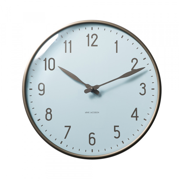 数量限定】ウォールクロック ステーション / φ29cm ロイヤルブルー