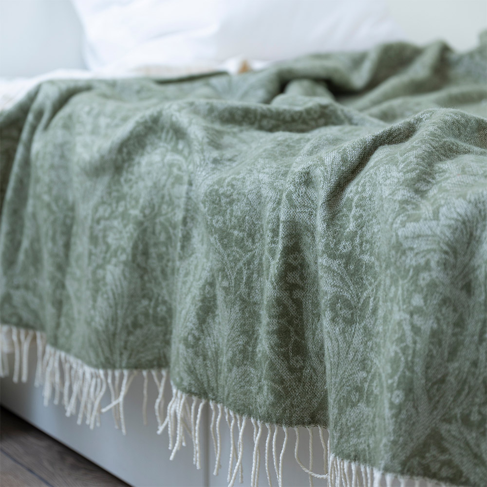 ウールスロー130×180cm / アルカディア オリーブ 【在庫限り】KLIPPAN