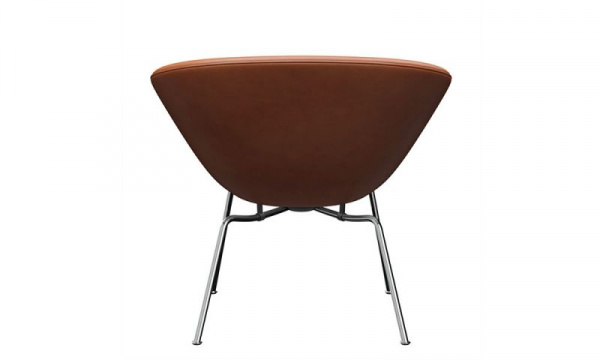 ポットチェア / グレースレザー ウォルナット クローム脚FRITZ HANSEN