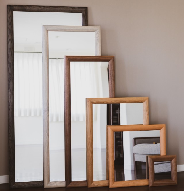 SENNOKI SOL ソル 80x180cm ウォールナット材 姿見 たてかけミラー 全身鏡