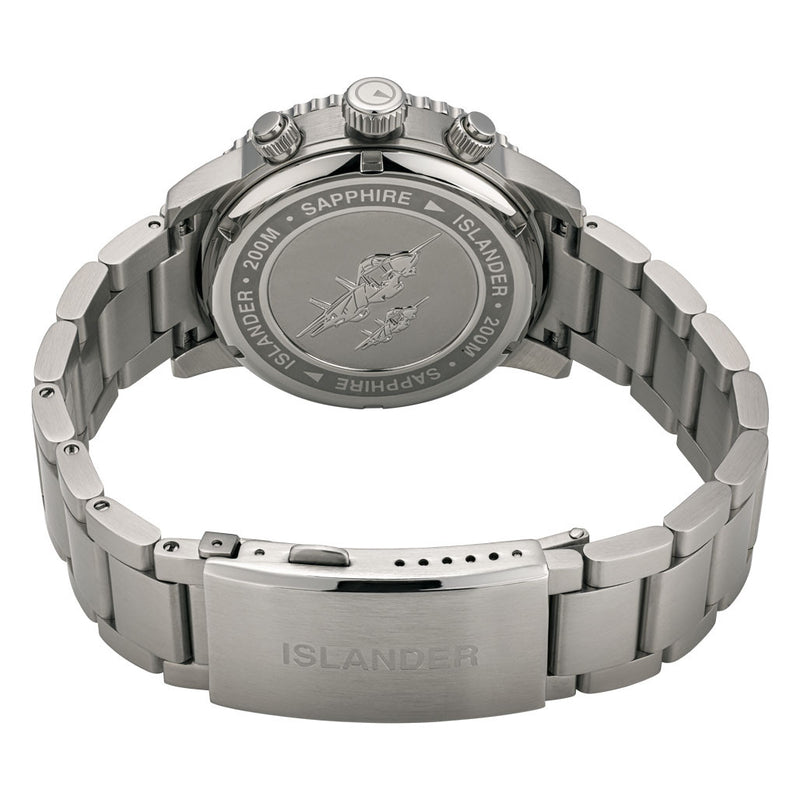 Islander Watch Calverton Flight Chronograph Alarm Blue Dial #ISL