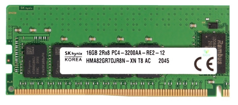 Micron MTA18ASF2G72PZ-3G2R 16GB DDR4 3200MHz PC4-25600 CL22 ECC Memory
