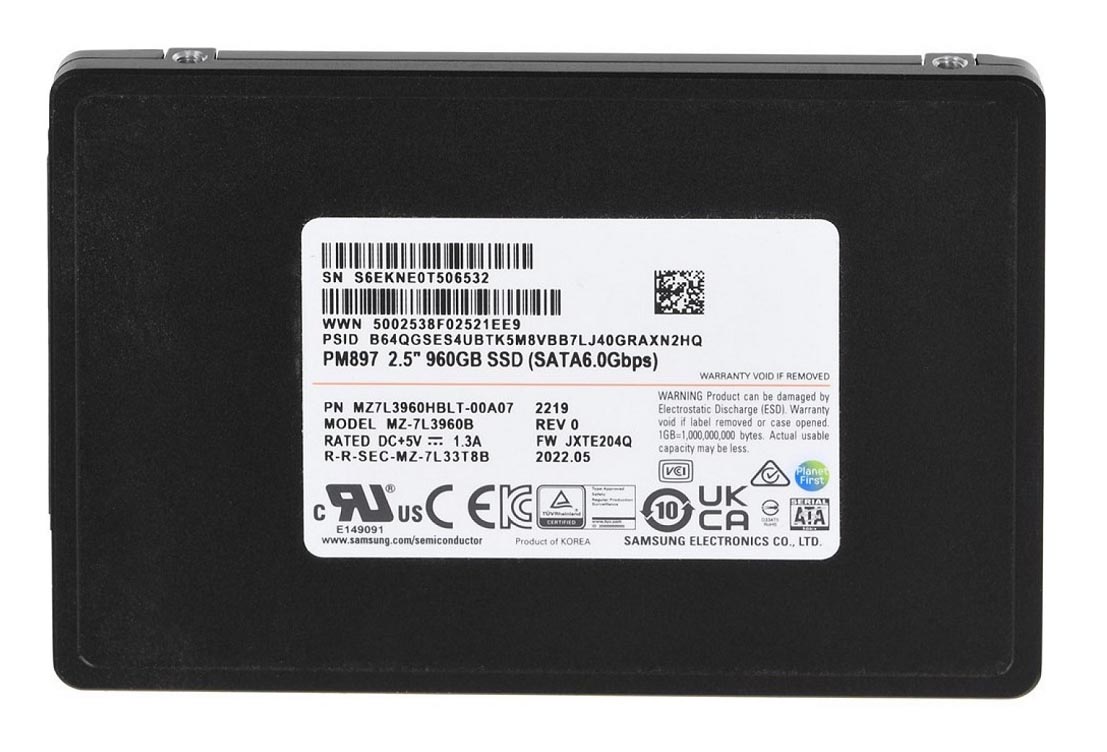 Samsung MZ7KM960HMJP0D3 960GB SATA 6Gbps 2.5inch Ssd