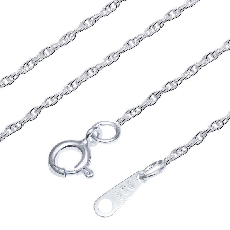 シルバー チェーン ネックレス ロープチェーン 幅 1.3mm