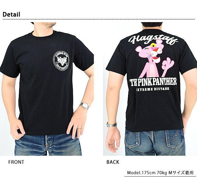 ピンクパンサー×フラッグスタッフ 半袖Tシャツ Flagstaff 432043 刺繍