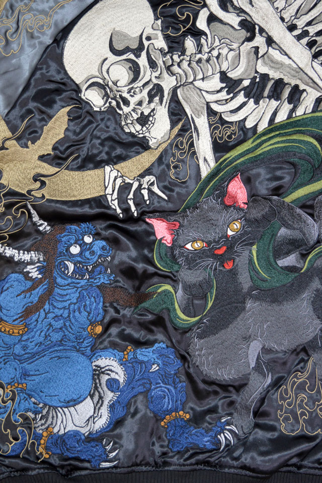 粋 百鬼夜行リバーシブルスカジャン 絡繰魂 251004 和柄 和風 妖怪
