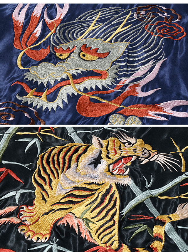 Early 1950s Style アセテートリバーシブルスカジャン「DRAGON HEAD