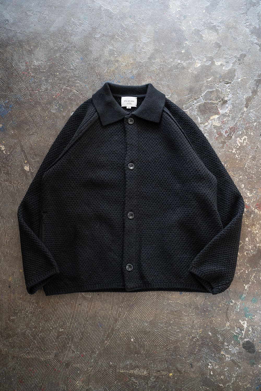 STILL BY HAND - 【ラスト1点】5Gニットブルゾン(BLACK) | Salty