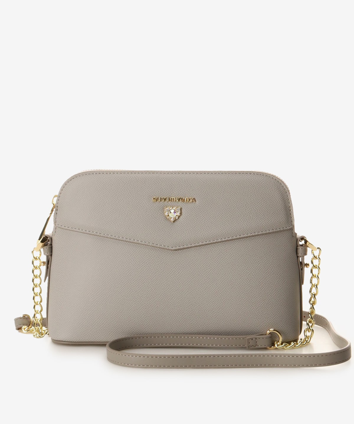 ハートビジュー付きショルダーバッグ(FREE グレー): SAMANTHAVEGA