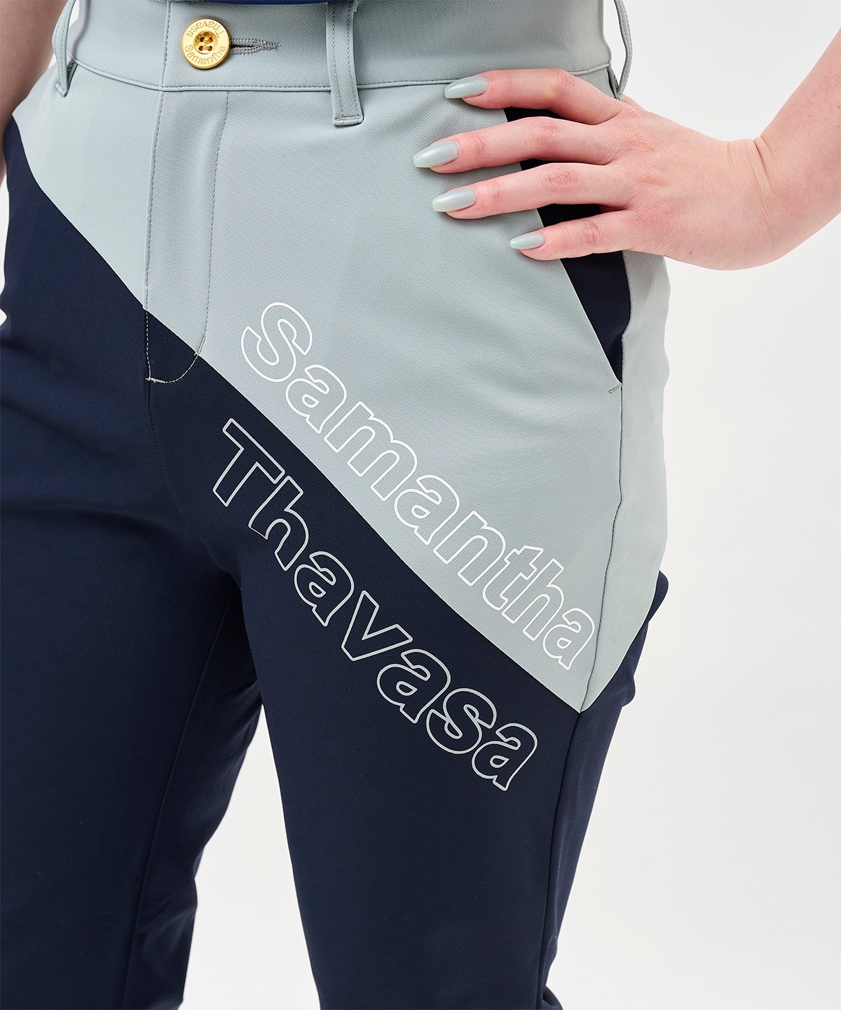 フルレングスストレッチパンツ(36(S) ライトグレー): Samantha Thavasa