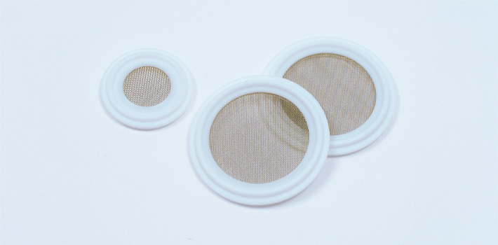 アミ付ヘルールガスケット GS-FIL｜PTFE＋SUS316メッシュ・簡易