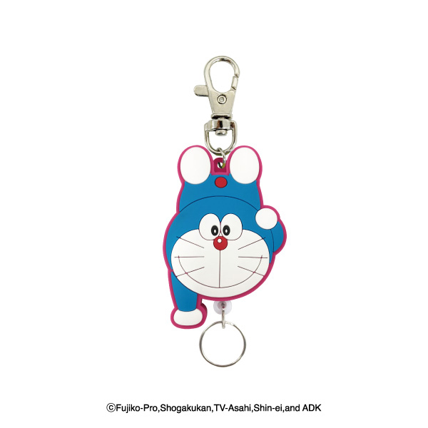 ドラえもん ラバーリールキーホルダー（ドラえもん・逆立ち