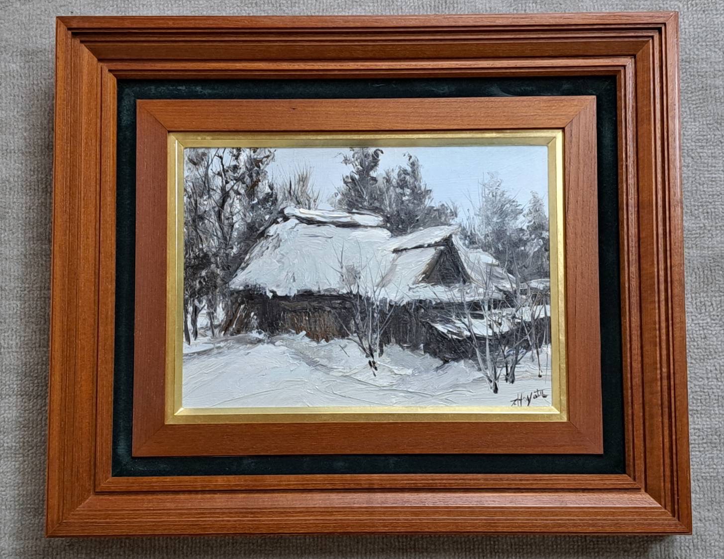 早津剛 油彩「深雪」 | 新栄堂