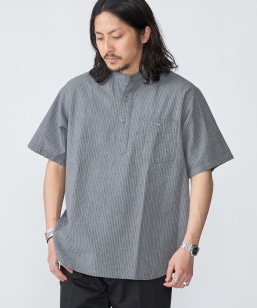 SHIPS: エンブロイダリー オープンカラー ロングスリーブ シャツ