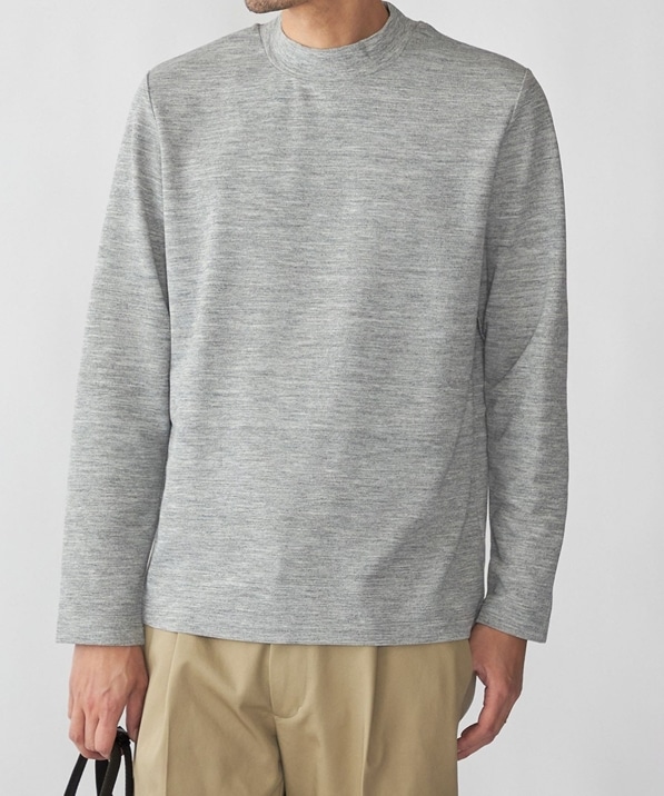 WEB限定】SHIPS: 防シワ・吸水速乾 Drymix(R) モックネック ロング