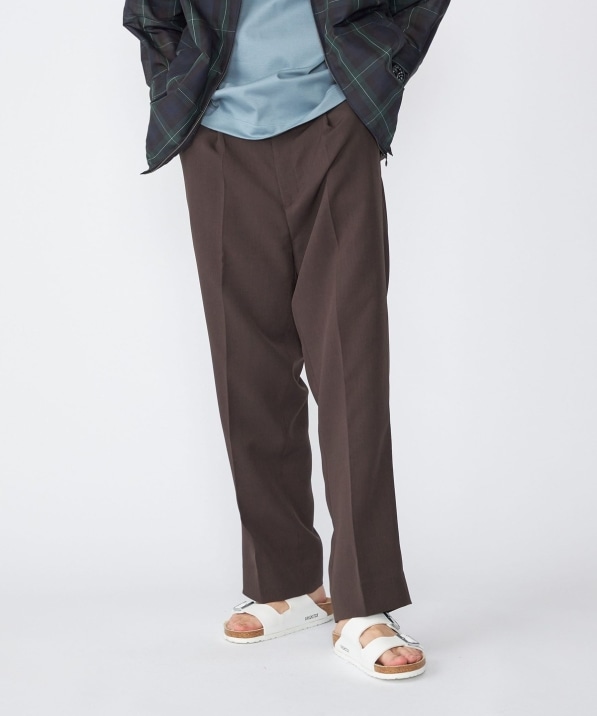 SHIPS: Reflax(R) ダブルクロス ワンタック ワイド パンツ｜ SHIPS