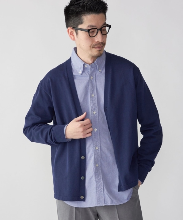 SHIPS: 〈手洗い可能〉14ゲージ TEXBRID(R) リネン カーディガン