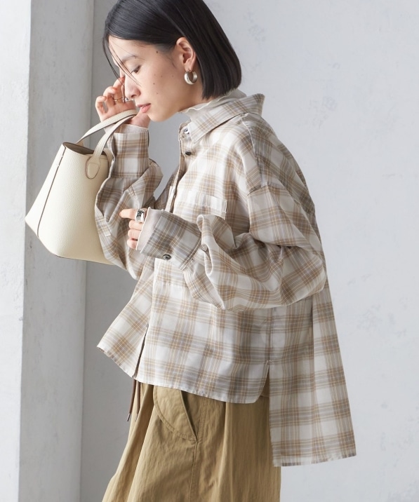 stockholm surfboard club チェックシャツ ベージュ L stockholm