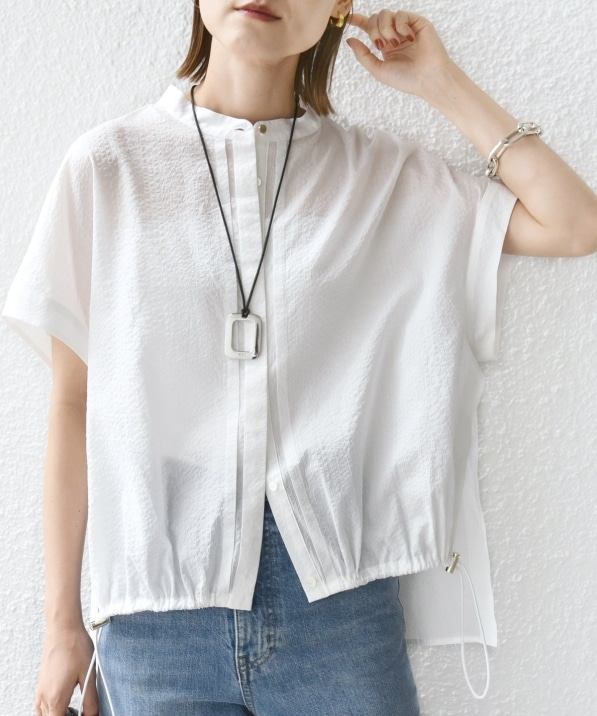 手洗い可能〉サッカー 裾 ドロスト ドルマン ブラウス 2｜ SHIPS 公式