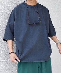 SHIPS any: コットン/リネン バンド スキッパー ハーフスリーブ シャツ