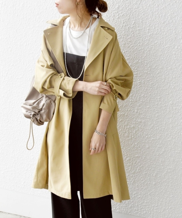 SHIPS any: 〈洗濯機可能〉フレア ミディ トレンチ コート｜ SHIPS