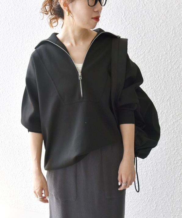 一部追加予約》【WEB限定】SHIPS any:〈手洗い可能〉ハーフ ジップ