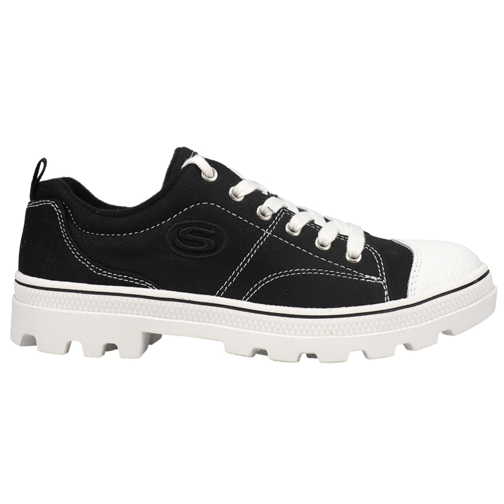 Shop Black Womens Skechers Roadies True Roots Platform Sneakers