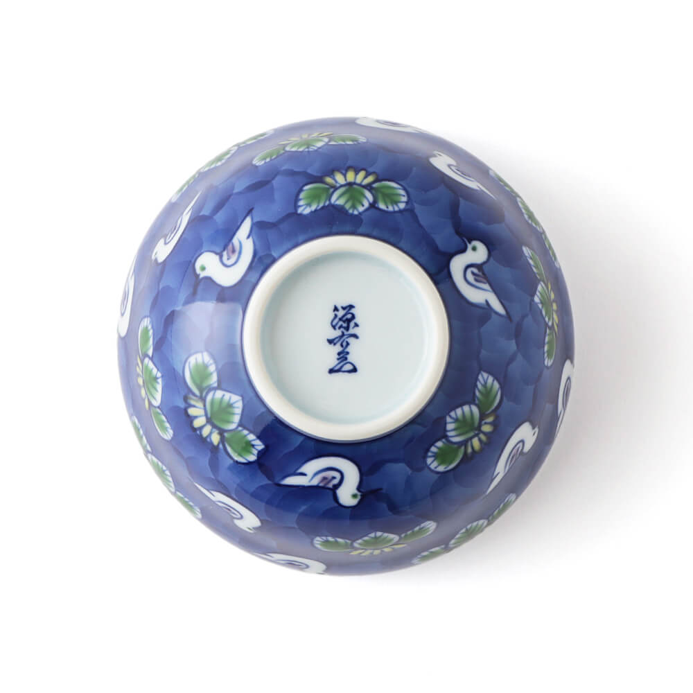 染錦水鳥図 飯碗 ｜ 有田焼の源右衛門窯公式オンラインショップ