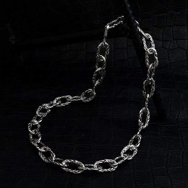 送料無料 シルバーネックレス (メンズ) [DT-507]