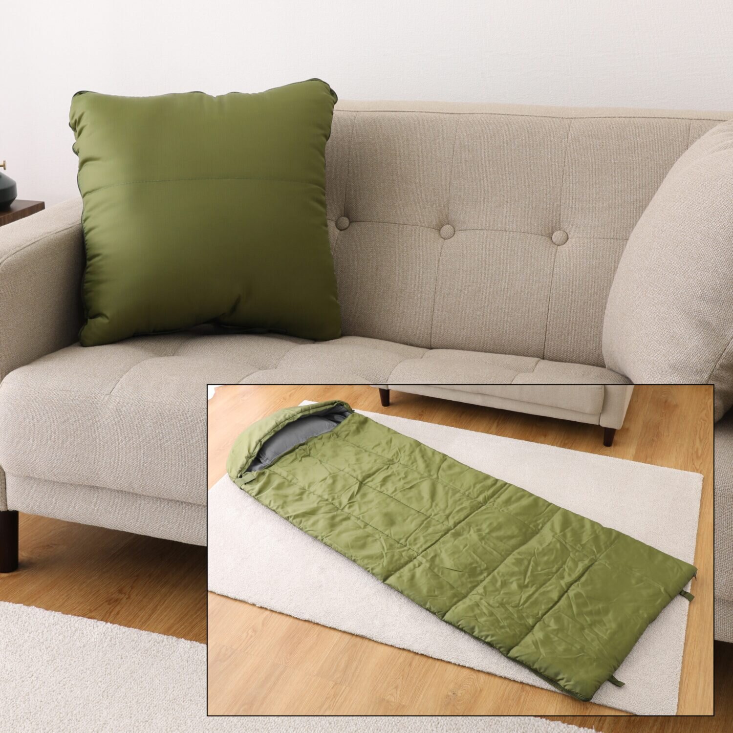 SONAENO 備えをライフスタイルに クッション型 多機能寝袋