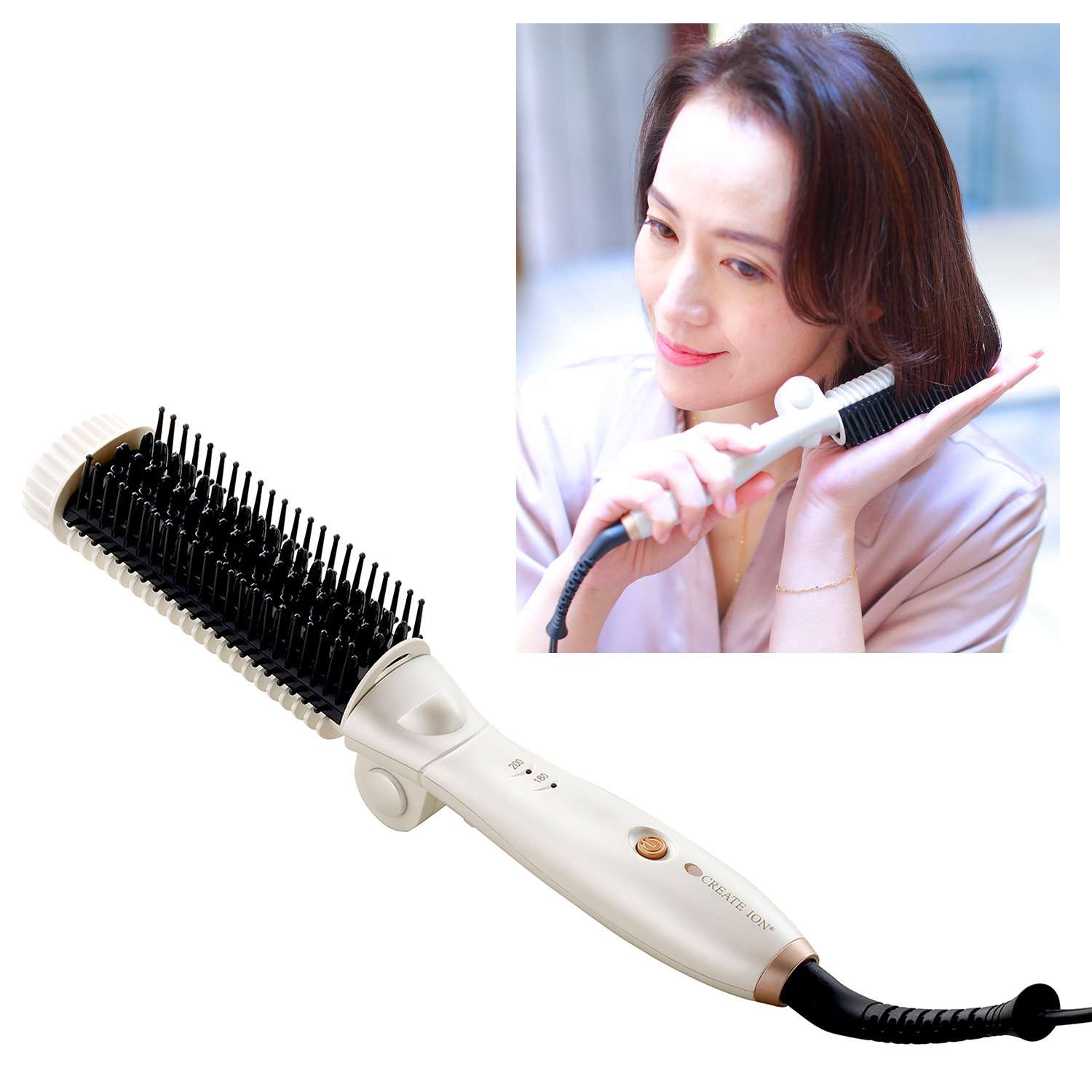 クレイツイオン スタイリング ブラシアイロン メクレ- ショップチャンネル