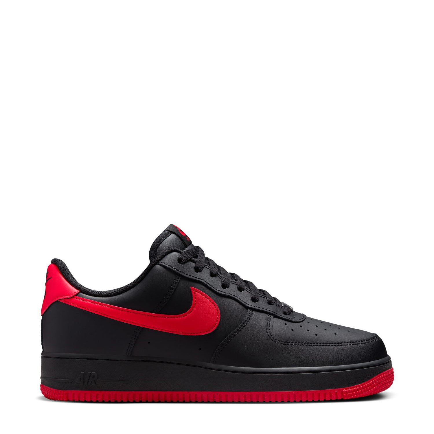 Mens Nike Air Force 1 Low '07 LV8 Vamps | Black/University Red