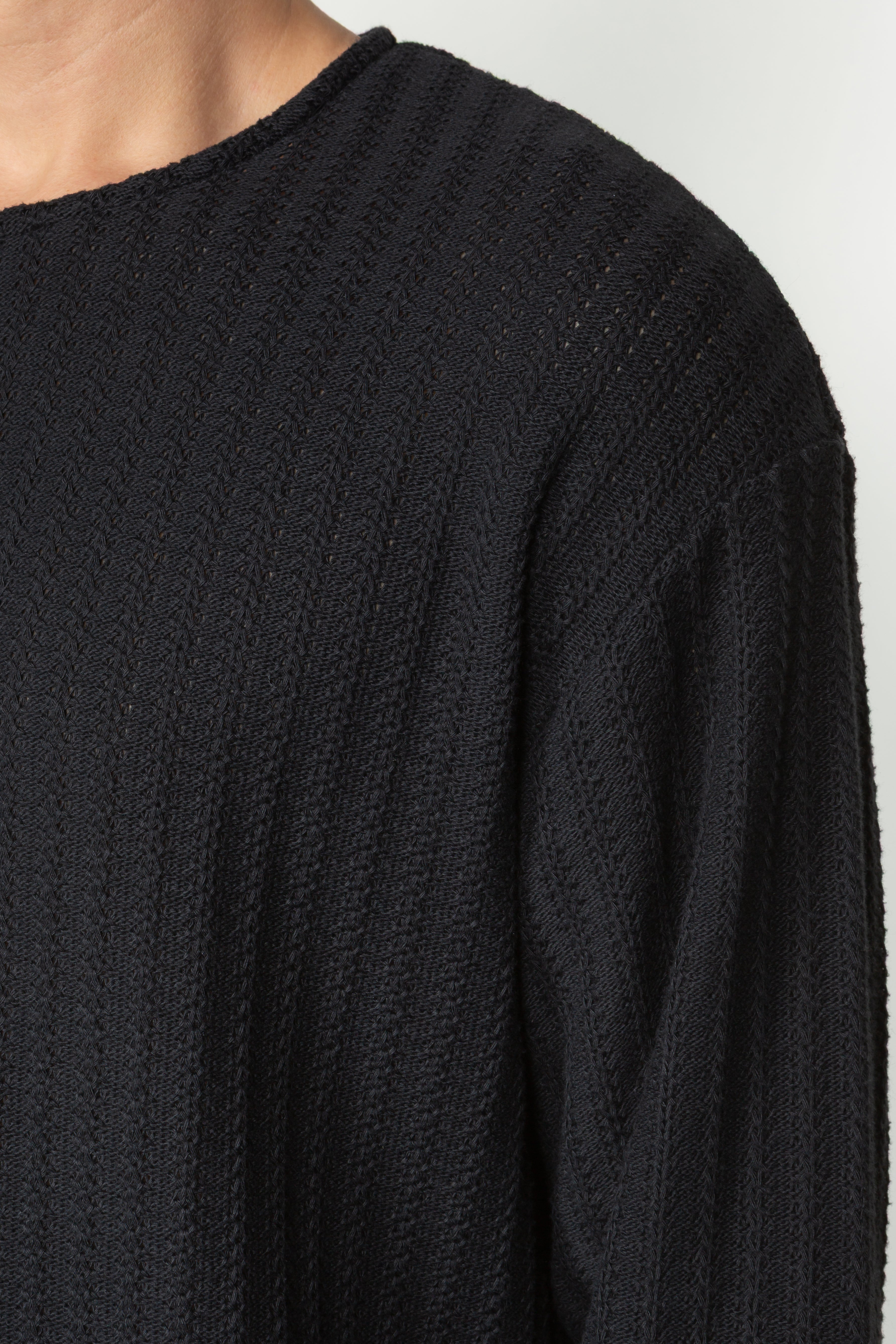 Long Sleeve Oversized Top - Black Sweater Knit – SHADES OF GREY BY