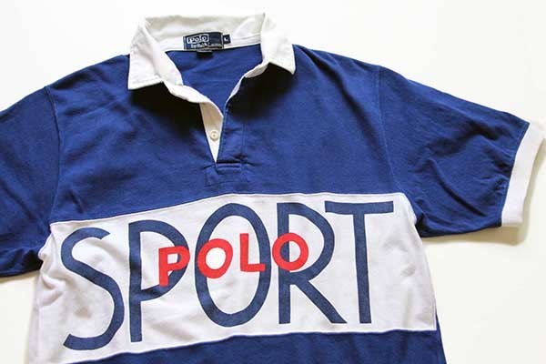90s POLO SPORTポロ スポーツ ラルフローレン ロゴ 染み込みプリント