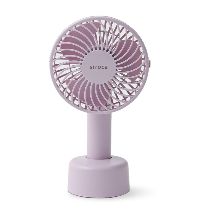 シロカのハンディファン(モスグレー/ラベンダー)｜シロカ