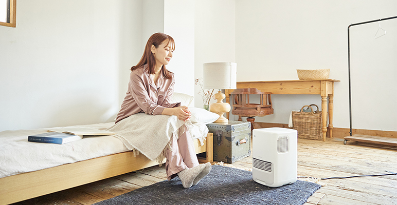 加湿機能付きセラミックファンヒーター ポカプラス｜シロカ