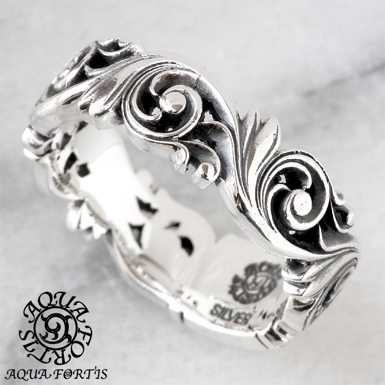 アクアフォーティス クラシカル アラベスク 透かし シルバー リング