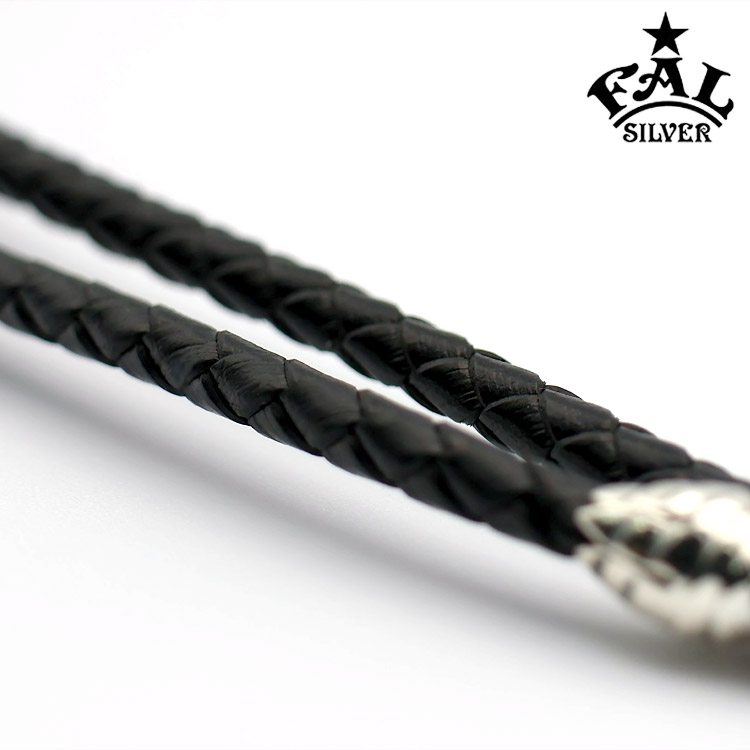 エフエーエル F.A.L FAL レザー チョーカー リーフ 5連 蕾 カウ レザー