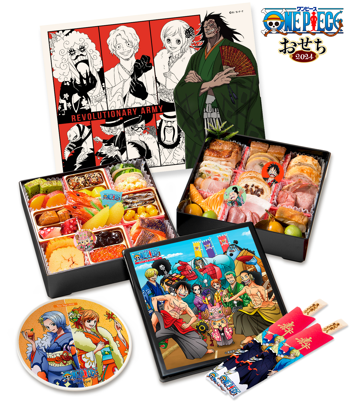 ワンピースおせち2024」予約スタート、ルフィの肉々重&海賊の海鮮重